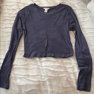 Ribbed long sleeve crop top!